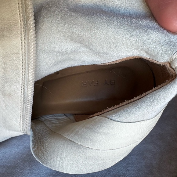 By Far Elegant Cream Ankle Boots - Picture 13 of 15